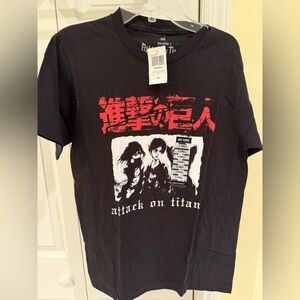 Ripple Junction- Attack on Titan Tee, Black, Size XS NWT